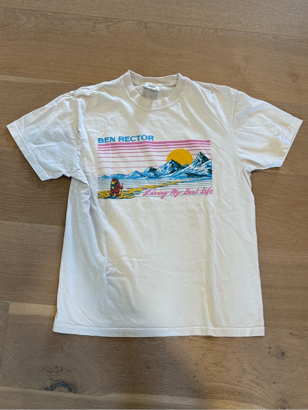 BEN RECTOR living my best life COMFORT COLORS tee MEDIUM